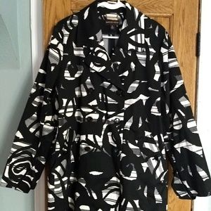 Dana Buchman Women's XL Black & White Light Jacket